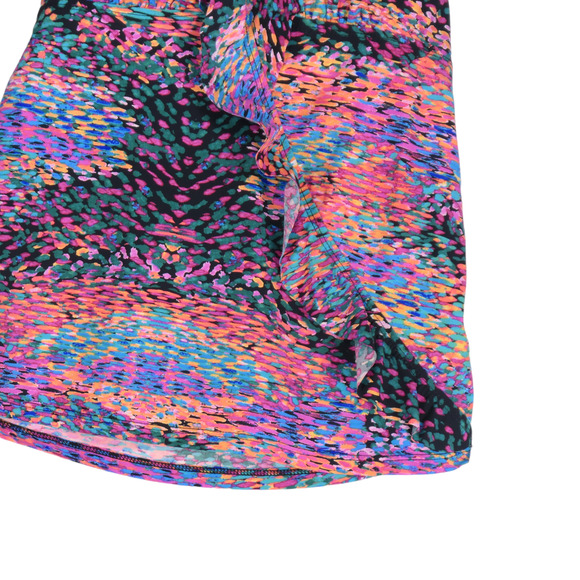 Assets Sara Blakely Spanx Tankini Womens Small Rainbow Swim Top Ruffle Bra Pads - Picture 5 of 9